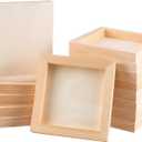 FSWCCK 15 Pack 6 x 6 inch Wood Panel Boards, Unfinished Wood Canvas Panels for Crafts, Painting Canvas, DIY Art Projects, Pouring, Arts Use with Oils, Acrylics
