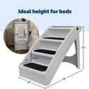 PetSafe CozyUp Folding Dog Stairs, Portable Indoor/Outdoor Pet Steps for Bed & Couch, Grey, 25 Inch