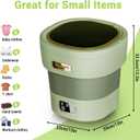 Portable Washing Machine, 12 L Foldable Mini Washer with with 4 Modes and Spin Basket Deep Cleaning of Underwear Baby Clothes and Small Clothes for Apartments Dorm RV Travel Hotel Laundry