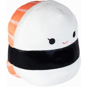 Squishmallows Original 10-Inch Solenn The Salmon Sushi - Official Jazwares Plush - Collectible Soft & Squishy Sushi Stuffed Animal Toy - Add to Your Squad - Gift for Kids, Girls & Boys