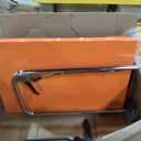 VEVOR Hydraulic Lift Table Cart, 330 lbs Load Capacity, 50-Inch Lifting Height, Manual Single Scissor Lift Table with Non-Slip Pad and 4 Wheels, Orange, Alloy Steel