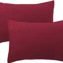 iMaylex 100% Egyptian Cotton Pillowcases, Ultra Soft and Breathable Elegant Envelope Closure Pillow Cases, Queen 20x30 Inches, Wine Red