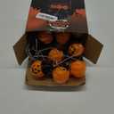 Halloween Pumpkin String Lights with Witch Hat, 20 LED 16.4FT 8 Modes Timer 3D Waterproof Orange Jack-O-Lantern Battery Operated Flickering Lights for Indoor Outdoor Decor Party Decorations