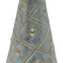Boston International Christmas Winter Holiday Tabletop Tree Decoration, Small, Silver Metal with Gold Dots
