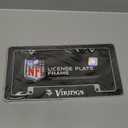 Rico 
Minnesota Vikings Carbon Fiber Chrome License Plate Frame