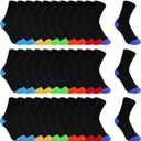 18 Pairs Boys Socks Kids Crew Dress Socks School Uniform for Children (1-14 Years)