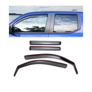 Visor Rain Guards Compatible with 2024 2025 Toyota Tacoma Front and Rear In-Channel Window Visors Wind Deflectors Weather Shield Tacoma 5 Seats Double Cab 4PCS Accessories (Not for 24+ TRD OR)