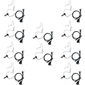 Covert Acoustic Tube Earpiece Headset Mic PTT for Baofeng UV-5R BF-888S Retevis H-777 RT21 RT22 Kenwood PUXING Arcshell 2 Way Radio 10 Pack