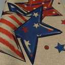 Baccessor Gold Bless America Flag Star Patriotic 4th of July Doormat Independence Memorial Day Home Decor Low-Profile Door Mat Floor Mat for Indoor Outdoor 17x29 Inch