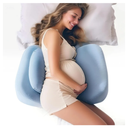 Pregnancy Pillows for Sleeping, Upgraded Memory Foam Maternity Pillow, Pregnancy Wedge Pillow for Pregnant Women with Cooling Removable, Washable Cover, Support for Belly,Back (Blue)