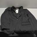 ELLEVEN Womens Knit Blazer for Business Casual, Stretchy Slim Fit Work Office Suit Jackets with Pockets (X-Large, Black)