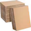 50 Pack Corrugated Cardboard Sheets Flat Hard Cardboard Inserts Back to School Classroom Supplies Flat Squares Separators for Shipping, Mailing, Packing, Art Projects, DIY Crafts(9 x 12 Inch,Brown)