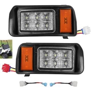 Drive-up Club Car DS LED Headlight Kit, 12V Factory Style LED Headlights with Adapter Wire for Club Car DS 1993-up Gas and Electric Golf Carts, OEM 101988001