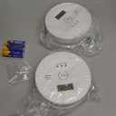 OLUNCLE 2 Packs Smoke and Carbon Monoxide Detector Powered by Battery,Smoke Detector Carbon Monoxide Detector Combo with Large LCD Display, Portable Fire Alarm Smoke Detector, OL0902U