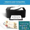 Ohuhu Blank White Cards and Envelopes 200 Pack - 4.25" x 5.5" Heavyweight Folded Cardstock and A2 Envelopes for DIY Greeting Cards Wedding Birthday Invitations Baby Shower Thank You Cards and More