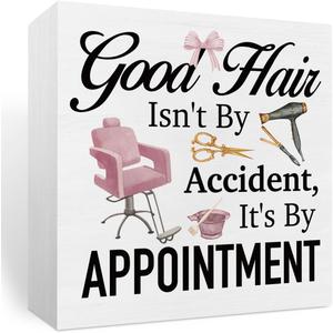 Hairstylist Gift Hairstylist Decor Hairstylist Appreciation Gift Hairdresser Gifts for Women Best Cosmetology Gifts for Women Men, Wooden Sign Decor, Good Hair Isnt by Accident, Its by Appointment