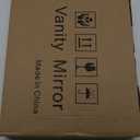 14"x12"Vanity Mirror, Lighted Makeup Mirror for Vanity Desk, Smart Touch Control, 360 Rotation, 3-Color Modes, Bedroom, White