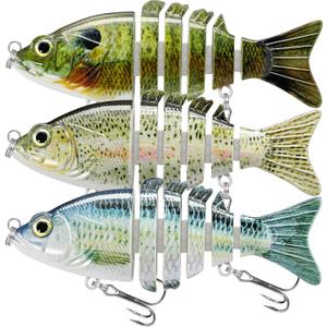 TRUSCEND Swimmax for Saltwater and Freshwater, Realistic Fishing Lures for Bass Trout Crappie Walleye Pike Bluegill Salmon, Swimbait for Bass Fishing, Amazing Fishing Gear Gifts for Family Fishing (A1-3",0.4oz)