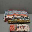 Taj Hotel Kantha Handcrafted 100% Silk Quilted Throw Blanket, Multicolor 07, 50x70 Inch