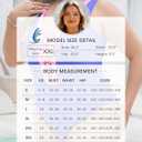 Plus Size Swimsuit for Women Tummy Control Bathing Suits Full Coverage Swimsuits Color Block One Piece Swim Suit (Blue, XXXL)