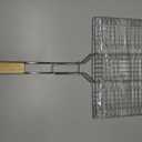 Ochine Grill Basket Portable Stainless Steel BBQ Barbecue Grilling Basket BBQ Tool Outdoor Grill Accessories with Handle for Fish, Vegetables, Shrimp, and Small Flat Sea Food