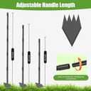 Luvenia Garden Hoe Triangle Sharp Hoes Garden Tool Manual Weeder Gardening Weeding Tool 30-60" Long Handle 2-in-1 Adjustable Stainless Steel Heavy Duty Hoes for Digging Soil Weeding Planting