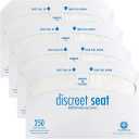 Hospeco Flushable Toilet Seat Covers - 1000 Pcs, 4 Packs of 250 - Disposable Paper Discreet Seats for Commercial Wall Dispenser, 16.75 x 14.25 Half-Fold, White