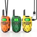 Walkie Talkies for Kids Rechargeable,Long Range 2 Way Radio, Outdoor Camping Games Party Toys for 3-12 Year Old Boys Birthday Xmas Gift for Kids, 3 Pack (Jungle Lime Citrus)