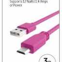 CellCandy USB 10 Ft Braided Cable Pink