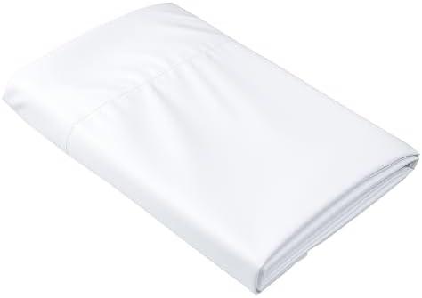HBHLFZ Queen Flat Sheet - Ultra Soft Polyester Top Sheet - Hotel Quality Bed Sheets - Comfortable Wrinkle-Free, Easy to Care for, 1 Queen Flat Sheet Only (Queen, White）