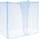 Mosquito Net for Mosquiteros para Camas Bed Canopies Netting Bed Drapes Rectangular Mosquito Mesh for Camping Home Outdoor Travel(Blue,L75 X W47 X H60 Inch,1 Opening)