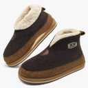 KuaiLu Mens House Slippers Booties Cozy Memory Foam Boots Warm Plush Lining Winter Felt Home Bedroom Slipper Socks Indoor Outdoor Non-Slip Shoes, Size: 7