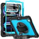 Herize Case Compatible with iPad Pro 13 Inch Case M4 with Screen Protector Pen Holder | Case for iPad Pro 7th Gen Model A2925/A2926/A3007 | Heavy Duty Rugged Case W/Stand Hand Shoulder Strap (Case for iPad Pro 13 Inch, Navy Blue)