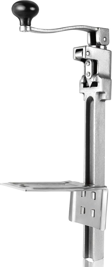 Commercial Can Opener Heavy Duty for 11100, Industrial Can Opener for 10 Cans, Manual Can Opener with Plated Steel Base Stainless Steel Blade for Cans Up to 11 Tall, 18.5" Commercial Can Opener
