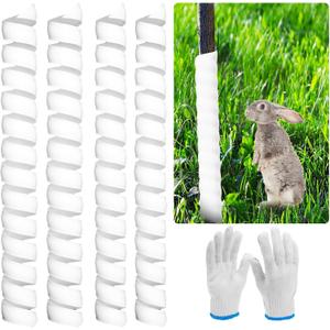 4 x 4PCS Tree Trunk Protector Guard, 2 Size Plastic Spiral Tree Bark Protector Tree Wraps to Protect Bark, Tree Tubes Protect Saplings Plants from Deer, Rabbit, Cats, Rodents, Mowers, Trimmers