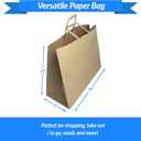 Reli. Paper Shopping Bags | 60 Pcs | Large 16"x6"x12" | Brown Paper Bags with Handles | Heavy Duty, 68 lbs Basis | Kraft With Wide Base | Take Out/To Go, Retail, Shopping, Restaurant, 1 count