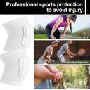 EupHHonycs 1 Pair Elbow Pads for Volleyball, Volleyball Elbow Pads Thick Sponge Support Breathable Compression Braces for Basketball Tennis Football Skating (White) 