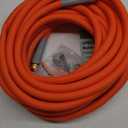 Garden Hose 50 ft x 5/8 in Heavy Duty, Flexible and Lightweight Water Hose, Burst 600 psi, Kink-less Hybrid Rubber Hose for Backyard, 3/4'' Brass Fittings