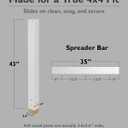 Ilyapa Triple Mailbox Post for Outside - 43x4x4 Post Cover - White | Holds 2-3 Units, Universal Mounting Bracket, Powder Coated Steel - Multi Mail box Posts for Outside