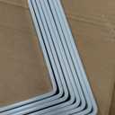 WINKER Shelf Bracket 8 Pack 14" Lx8 Hx1.5 W 5mm Thick Heavy Duty White 14 Inch Metal Iron L Brackets for Wall Shelves