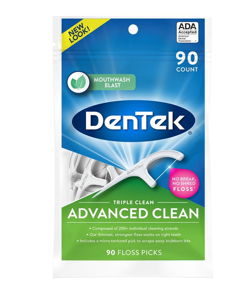 10 x DenTek Triple Clean Fresh Mint Floss Picks, 75 Count, Pack of 14 (1,050 Total)