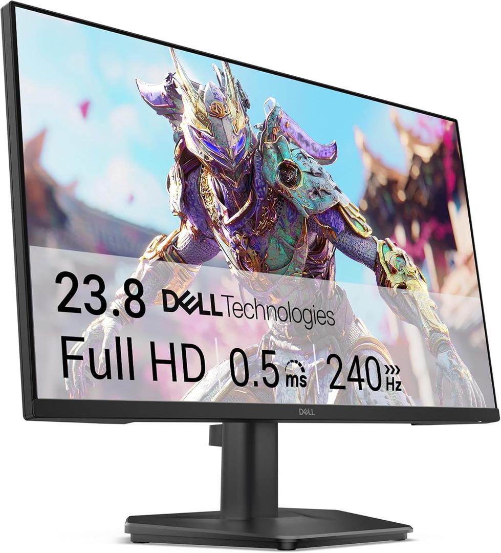 Dell 24 240Hz Gaming Monitor - SE2426HG - 23.8-inch FHD (1920x1080) 240Hz Display, in-Plane Switching (IPS) Technology, AMD FreeSync Premium, TV 3-Star, 2X HDMI, DisplayPort 1.4, Tilt