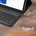 D DINGRICH Keyboard Case for iPad Air 13 inch (M2) 2024, Smart Folio Cover with Pencil Holder, Rechargeable, Magnetic Wireless Keyboard for iPad Air 13, Only Compatible with Model A2898/A2899/A2900