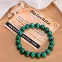 MASSIVE BEADS Handmade Yoga Stretch Elastic Bracelet Natural Stone Crystal Healing Power Energy Gifts for Unisex Adult 4mm 6mm 8mm 10mm