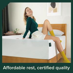 ZINUS 12 Inch Green Tea Memory Foam Mattress [New Version], Full, Fiberglass free, Medium Firm Feel, Zoned Pressure Relief, Certified Safe Foams & Fabric, Mattress in A Box (White)