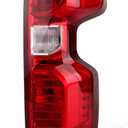 Tail Light Compatible With 2019 2020 2021 2022 2023 2024 2025 2026 Chevy Silverado 1500 / 20-26 Silverado 2500HD 3500HD Halogen Rear Brake Signal Taillights w/ Bulb & Harness (Right Passenger Side)