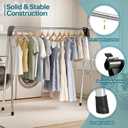 TOOLF 55 Inch Stainless Steel Collapsible Clothes Drying Rack