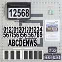 Solar House Numbers for Outside Light Up - 3000K/6000k 2 Modes, Aluminum Waterproof LED Lighted Address Signs for Houses, Solar Powered Wall-Mounted Illuminated Address Plaque for Yard Home