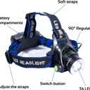 Rechargeable LED headlamp, 1000 lumens - Super Bright and Lightweight, Comfortable fit, 3 Modes, 90 Adjustable, Water Resistant headlamp for Camping, Running and Fishing