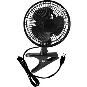JOEY'Z 6 INCH - 2 Speed - Adjustable Tilt, Whisper Quiet Operation Clip-On-Fan - Black